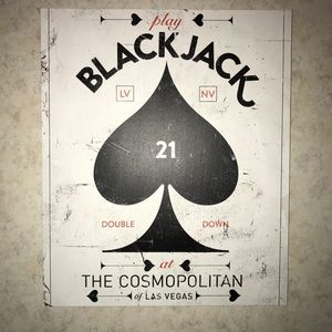 Canvas wall art vegas blackjack 20x24" Cosmo